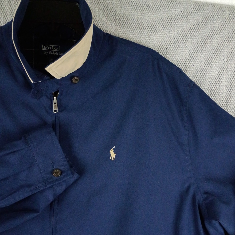 Polo Ralph Lauren Vintage Harrington Jacket XL Navy Blue Classic Luxury Preppy